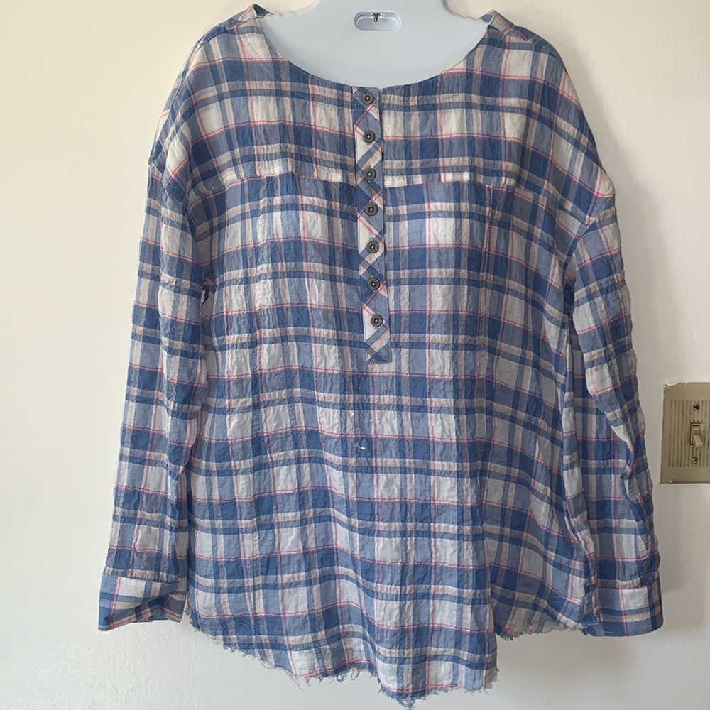 Beachlunchlounge Cotton Mia Plaid Shirt.